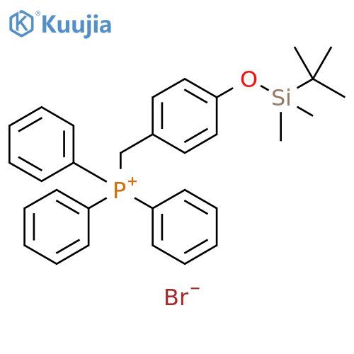 Phosphonium, [[4-[[(1,1-dimethylethyl)dimethylsilyl]oxy]phenyl]methyl]triphenyl-, bromide (1:1) structure