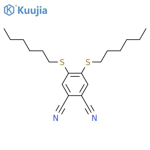 1,2-Benzenedicarbonitrile, 4,5-bis(hexylthio)- structure