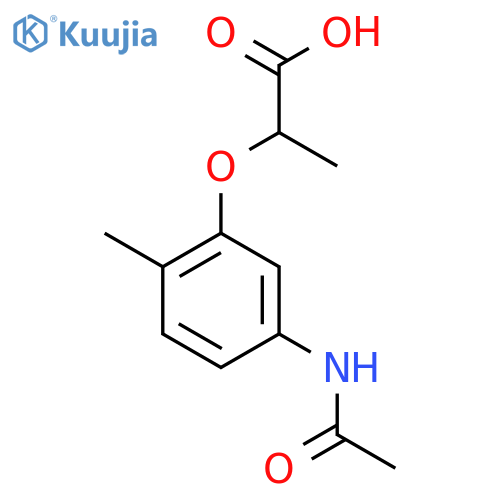 2-(5-Acetamido-2-methylphenoxy)propanoic acid structure