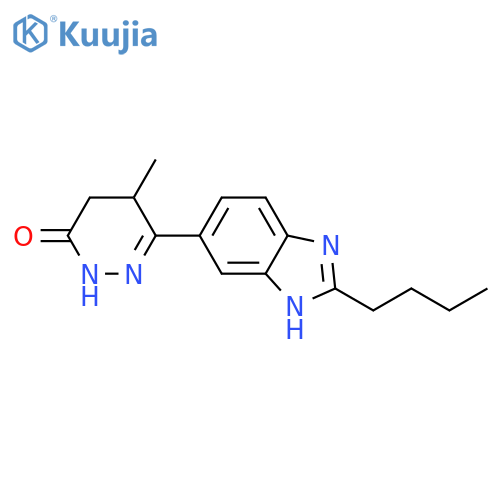 3(2H)-Pyridazinone,6-(2-butyl-1H-benzimidazol-5-yl)-4,5-dihydro-5-methyl- structure