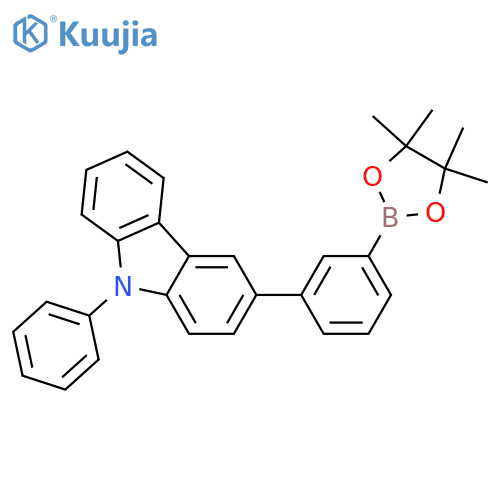 9H-Carbazole, 9-phenyl-3-[3-(4,4,5,5-tetramethyl-1,3,2-dioxaborolan-2-yl)phenyl]- structure