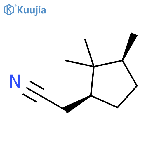 Cyclopentaneacetonitrile,2,2,3-trimethyl-, (1S-cis)- (9CI) structure