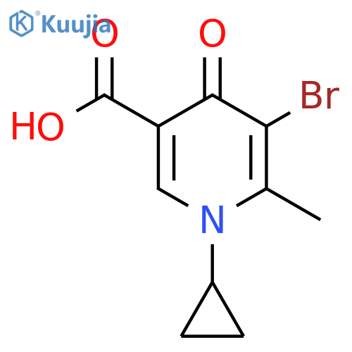 5-Bromo-1-cyclopropyl-6-methyl-4-oxo-1,4-dihydropyridine-3-carboxylic acid structure