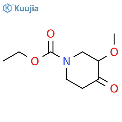 1-Piperidinecarboxylicacid, 3-methoxy-4-oxo-, ethyl ester, (-)- structure