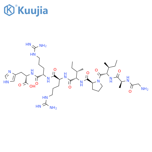 L-Histidine,glycyl-L-alanyl-L-isoleucyl-L-prolyl-L-isoleucyl-L-arginyl-L-arginyl- structure