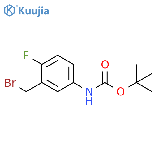 tert-butyl N-3-(bromomethyl)-4-fluorophenylcarbamate structure