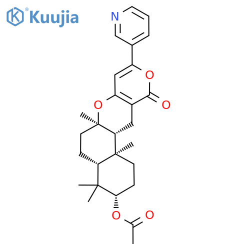 [(1R,2S,5S,7R,10R)-2,6,6,10-Tetramethyl-16-oxo-14-pyridin-3-yl-11,15-dioxatetracyclo[8.8.0.02,7.012,17]octadeca-12(17),13-dien-5-yl] acetate structure