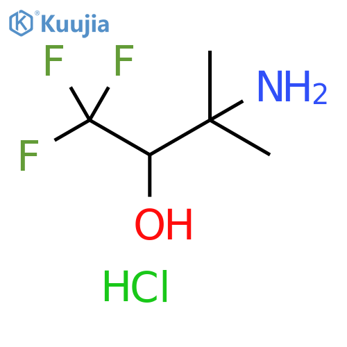3-amino-1,1,1-trifluoro-3-methylbutan-2-ol hydrochloride structure