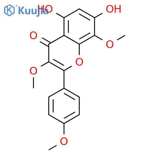 5,7-Dihydroxy-3,8-dimethoxy-2-(4-methoxyphenyl)-4H-chromen-4-one structure