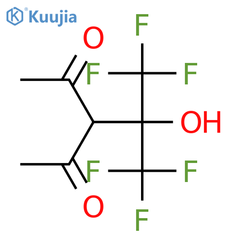 3-(1,1,1,3,3,3-hexafluoro-2-hydroxypropan-2-yl)pentane-2,4-dione structure