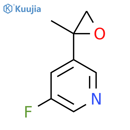 3-fluoro-5-(2-methyloxiran-2-yl)pyridine structure