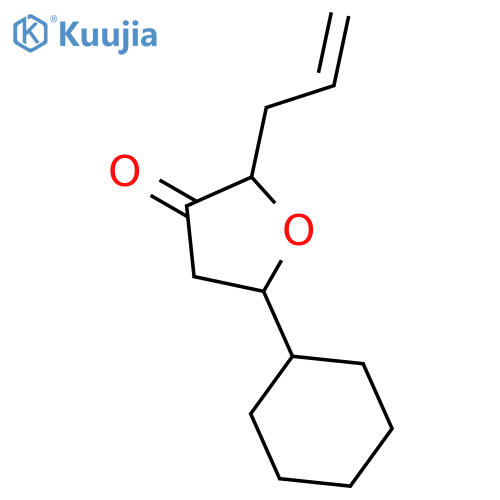 3(2H)-Furanone, 5-cyclohexyldihydro-2-(2-propen-1-yl)-, (2R,5S)-rel- structure