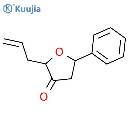 3(2H)-Furanone, dihydro-5-phenyl-2-(2-propen-1-yl)-, (2R,5R)-rel- structure