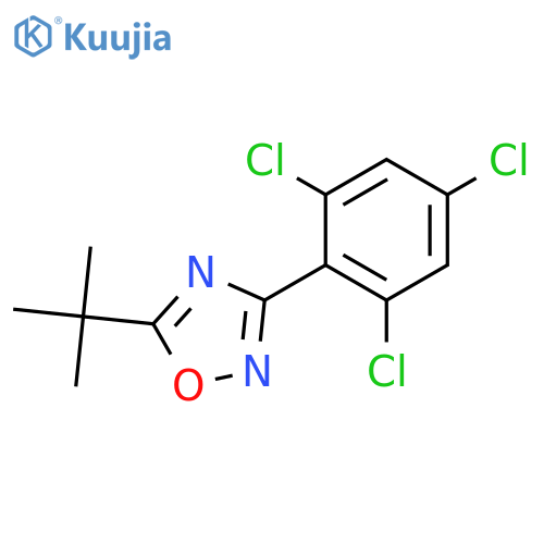 1,2,4-Oxadiazole, 5-(1,1-dimethylethyl)-3-(2,4,6-trichlorophenyl)- structure