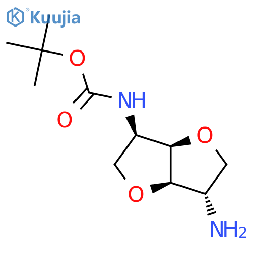 tert-butyl N-[(3R,3aR,6S,6aR)-6-amino-hexahydrofuro[3,2-b]furan-3-yl]carbamate structure
