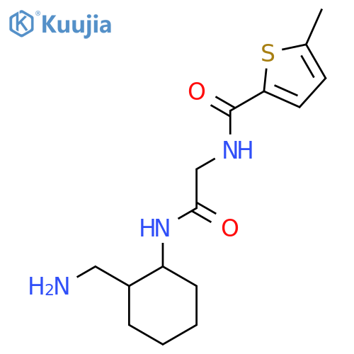 N-2-(aminomethyl)cyclohexyl-2-(5-methylthiophen-2-yl)formamidoacetamide structure