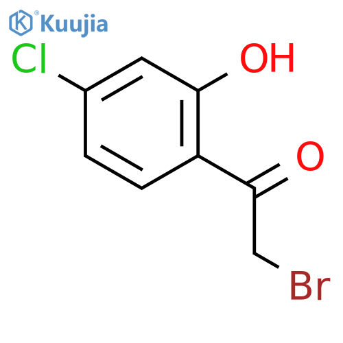 2-bromo-4'-chloro-2'-hydroxyacetophenone structure
