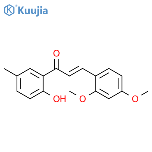 (2E)-3-(2,4-dimethoxyphenyl)-1-(2-hydroxy-5-methylphenyl)prop-2-en-1-one structure