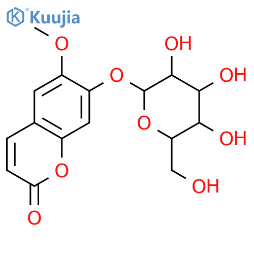 7-Hydroxy-6-methoxy-2H-1-benzopyran-2-one; O-β-D-Galactopyranoside structure