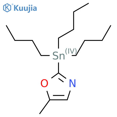 5-methyl-2-(tributylstannyl)-1,3-oxazole structure