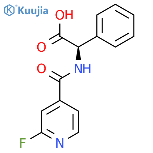 (2R)-2-(2-fluoropyridin-4-yl)formamido-2-phenylacetic acid structure
