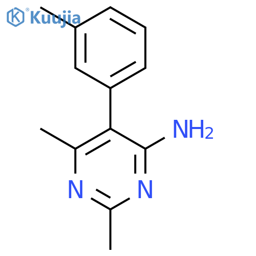 4-Pyrimidinamine, 2,6-dimethyl-5-(3-methylphenyl)- structure
