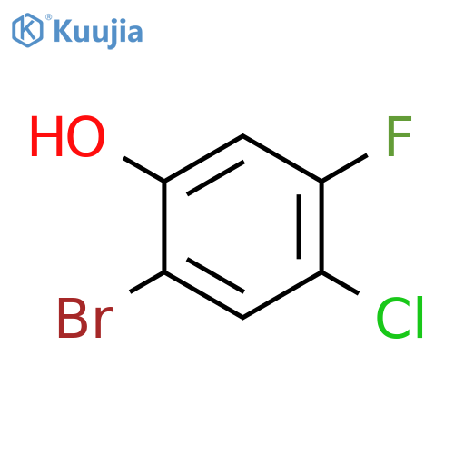 2-bromo-4-chloro-5-fluorophenol structure