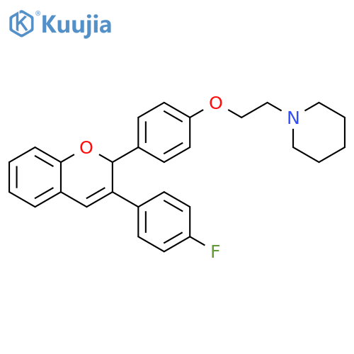 Piperidine,1-[2-[4-[3-(4-fluorophenyl)-2H-1-benzopyran-2-yl]phenoxy]ethyl]- structure