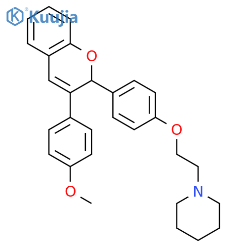 Piperidine,1-[2-[4-[3-(4-methoxyphenyl)-2H-1-benzopyran-2-yl]phenoxy]ethyl]- structure