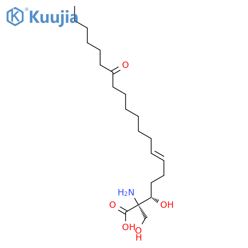 6-Eicosenoic acid,2-amino-3-hydroxy-2-(hydroxymethyl)-14-oxo-, (2S,3S,6E)- structure
