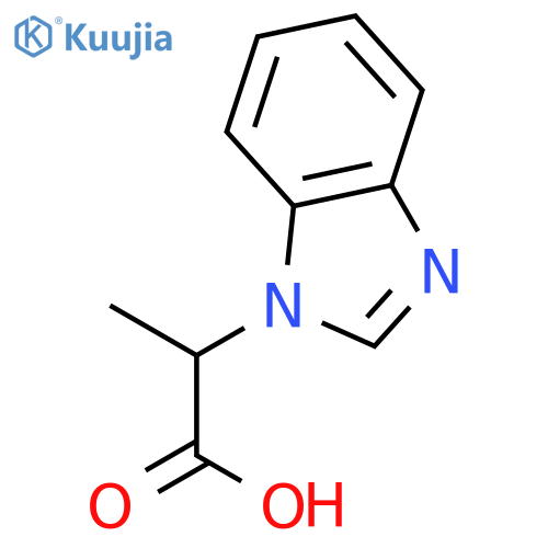 2-(benzimidazol-1-yl)propanoic acid structure