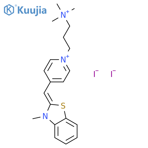 Benzothiazolium,3-methyl-2-[[1-[3-(trimethylammonio)propyl]-4(1H)-pyridinylidene]methyl]-,iodide (1:2) structure