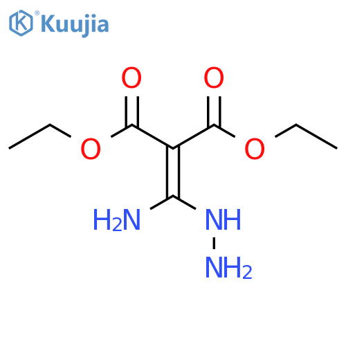 Propanedioic acid, 2-(aminohydrazinylmethylene)-, 1,3-diethyl ester structure