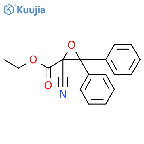 Oxiranecarboxylic acid, 2-cyano-3,3-diphenyl-, ethyl ester structure