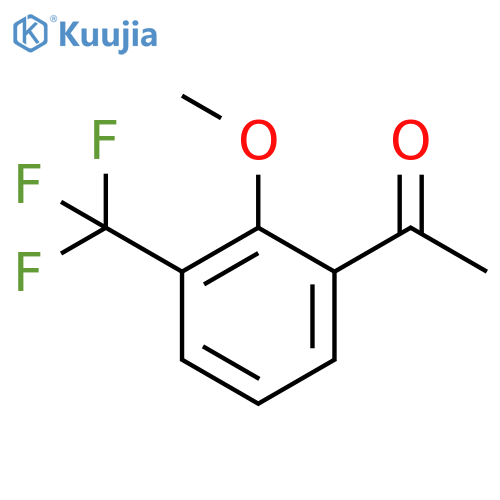 1-2-methoxy-3-(trifluoromethyl)phenylethan-1-one structure