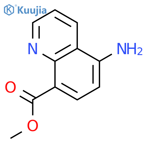 8-Quinolinecarboxylicacid,5-amino-,methylester(9CI) structure