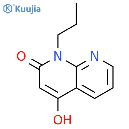 1,8-NAPHTHYRIDIN-2(1H)-ONE, 4-HYDROXY-1-PROPYL- structure