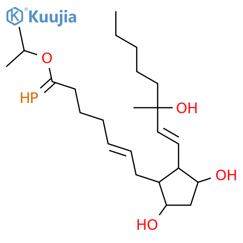 4-(3-hydroxy-3-methyloct-1-enyl)-5-(7-phosphanylidene-7-propan-2-yloxyhept-2-enyl)cyclopentane-1,3-diol structure
