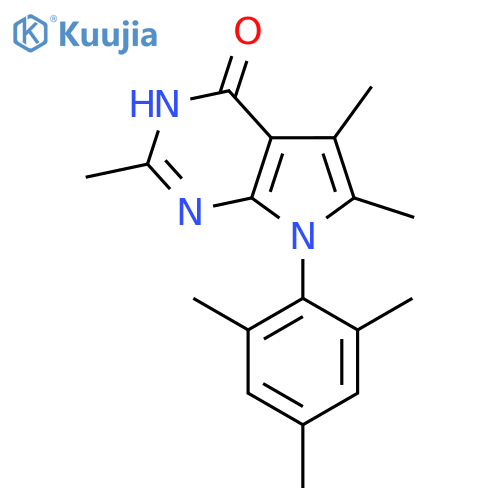 7-Mesityl-2,5,6-trimethyl-3H-pyrrolo[2,3-d]pyrimidin-4(7H)-one structure