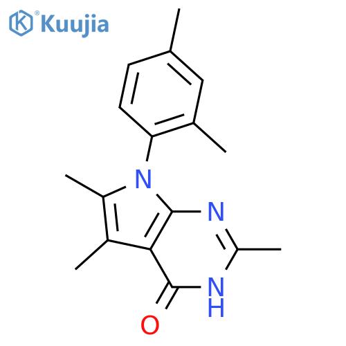 7-(2,4-Dimethylphenyl)-2,5,6-trimethyl-3H-pyrrolo[2,3-d]pyrimidin-4(7H)-one structure