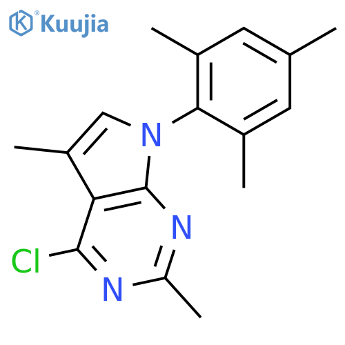 4-Chloro-7-mesityl-2,5-dimethyl-7H-pyrrolo2,3-dpyrimidine structure