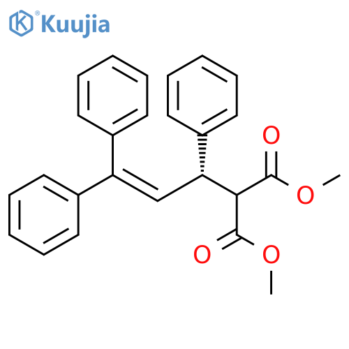 Propanedioic acid, 2-[(1S)-1,3,3-triphenyl-2-propen-1-yl]-, 1,3-dimethyl ester structure