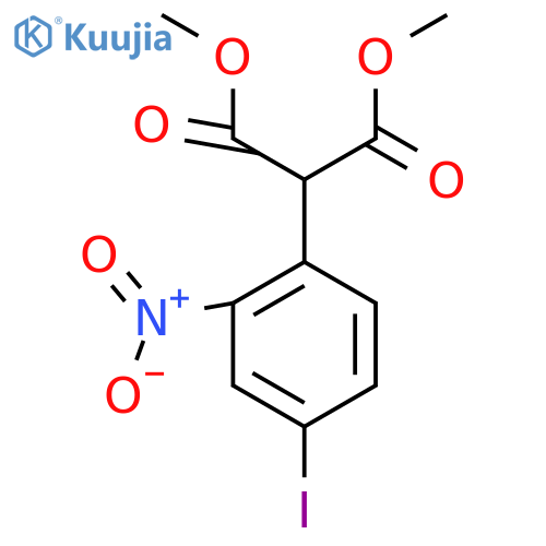 1,3-Dimethyl 2-(4-iodo-2-nitrophenyl)propanedioate structure