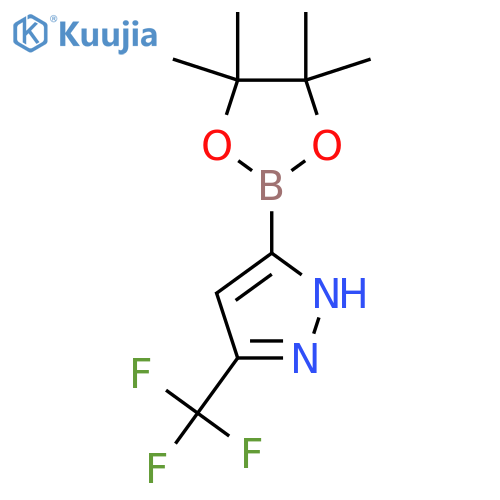 5-(tetramethyl-1,3,2-dioxaborolan-2-yl)-3-(trifluoromethyl)-1H-pyrazole structure