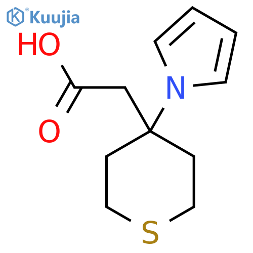 2-[4-(1H-pyrrol-1-yl)thian-4-yl]acetic acid structure