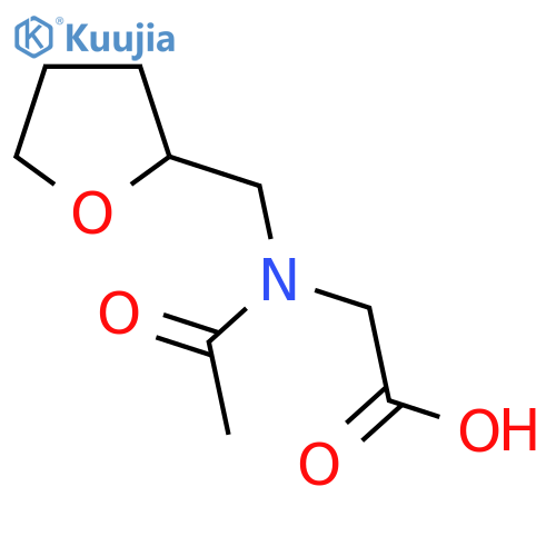 2-{N-(oxolan-2-yl)methylacetamido}acetic acid structure