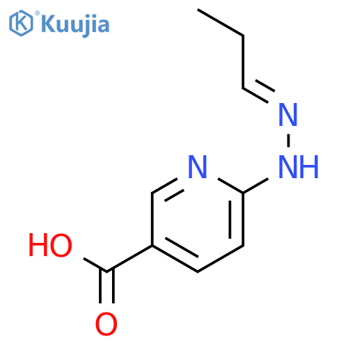3-Pyridinecarboxylicacid, 6-(2-propylidenehydrazinyl)- structure