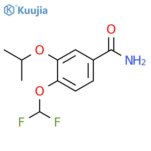 Benzamide, 4-(difluoromethoxy)-3-(1-methylethoxy)- structure