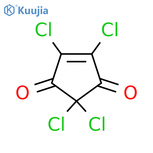 4-Cyclopentene-1,3-dione,2,2,4,5-tetrachloro- structure