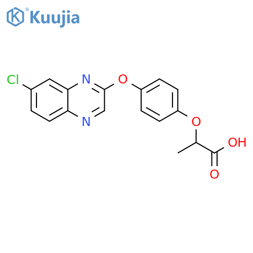 Propanoic acid,2-[4-[(7-chloro-2-quinoxalinyl)oxy]phenoxy]- structure